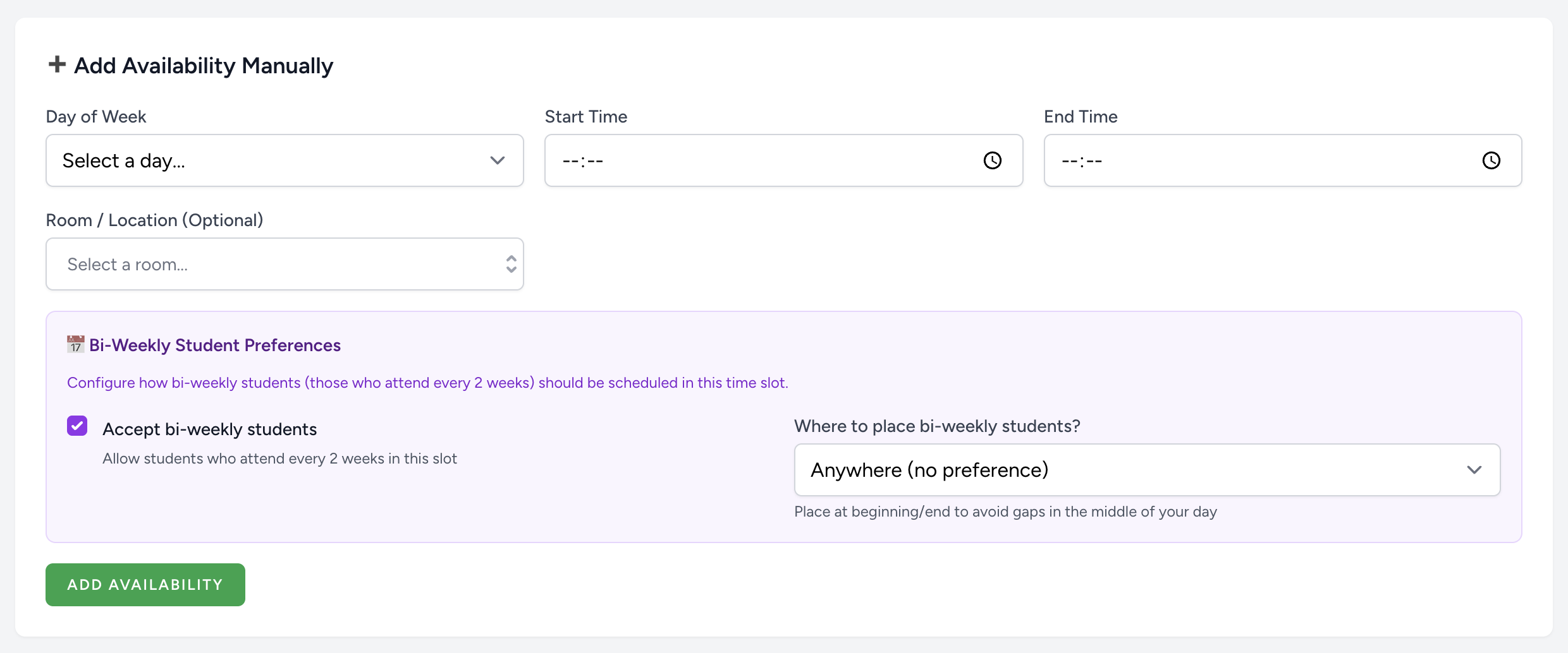 🗓️ Flexible Verfügbarkeit