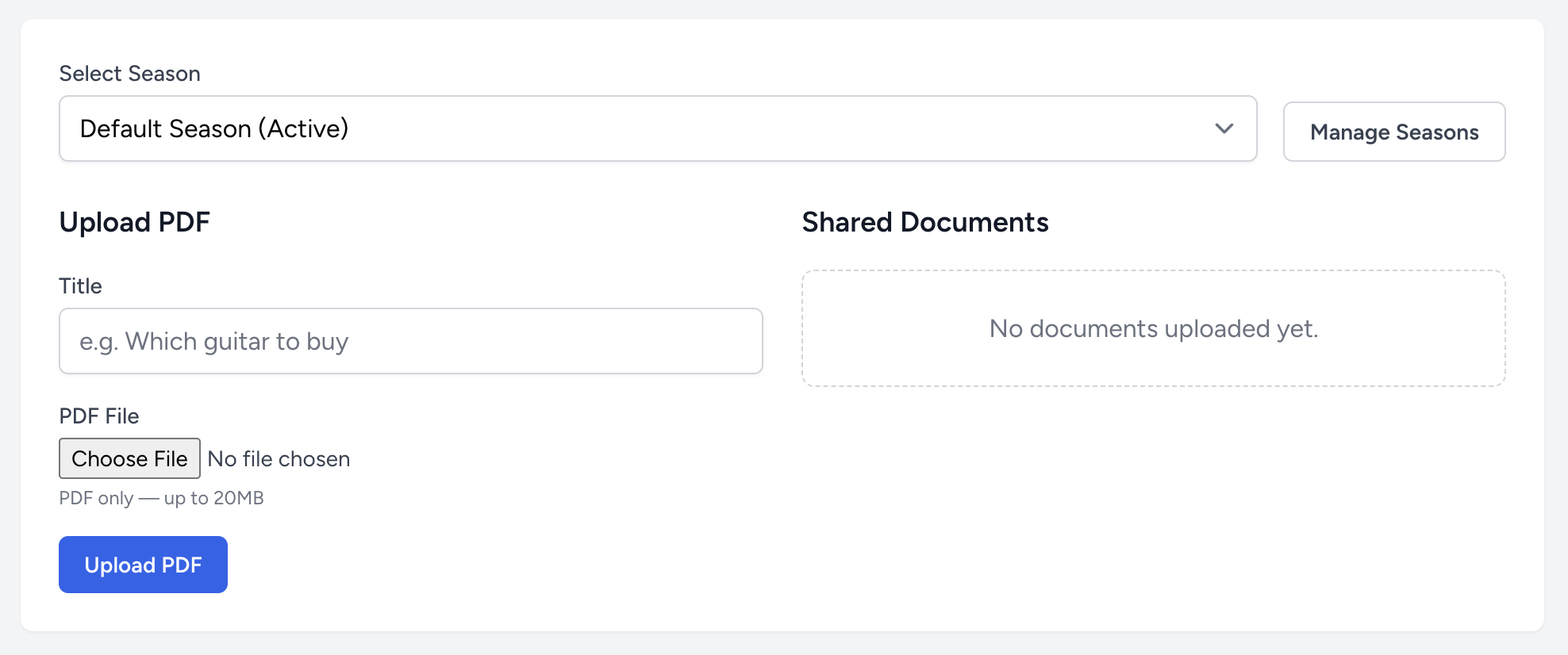 PDF Ressourcen hochladen